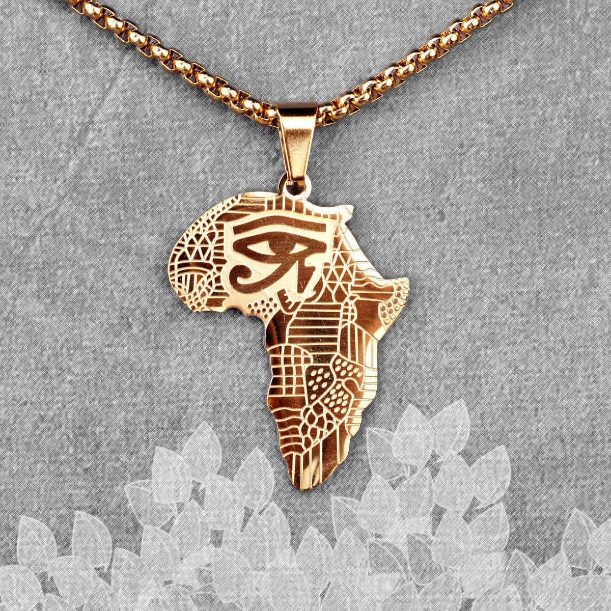 Pendant Necklaces Africa Map Gold Long Men Necklaces Pendants Chain Punk for Boyfriend Male Stainless Steel Jewelry Creativity Gift Wholesale|Pendant Necklaces| Ancient Treasures Ancientreasures Viking Odin Thor Mjolnir Celtic Ancient Egypt Norse Norse Mythology