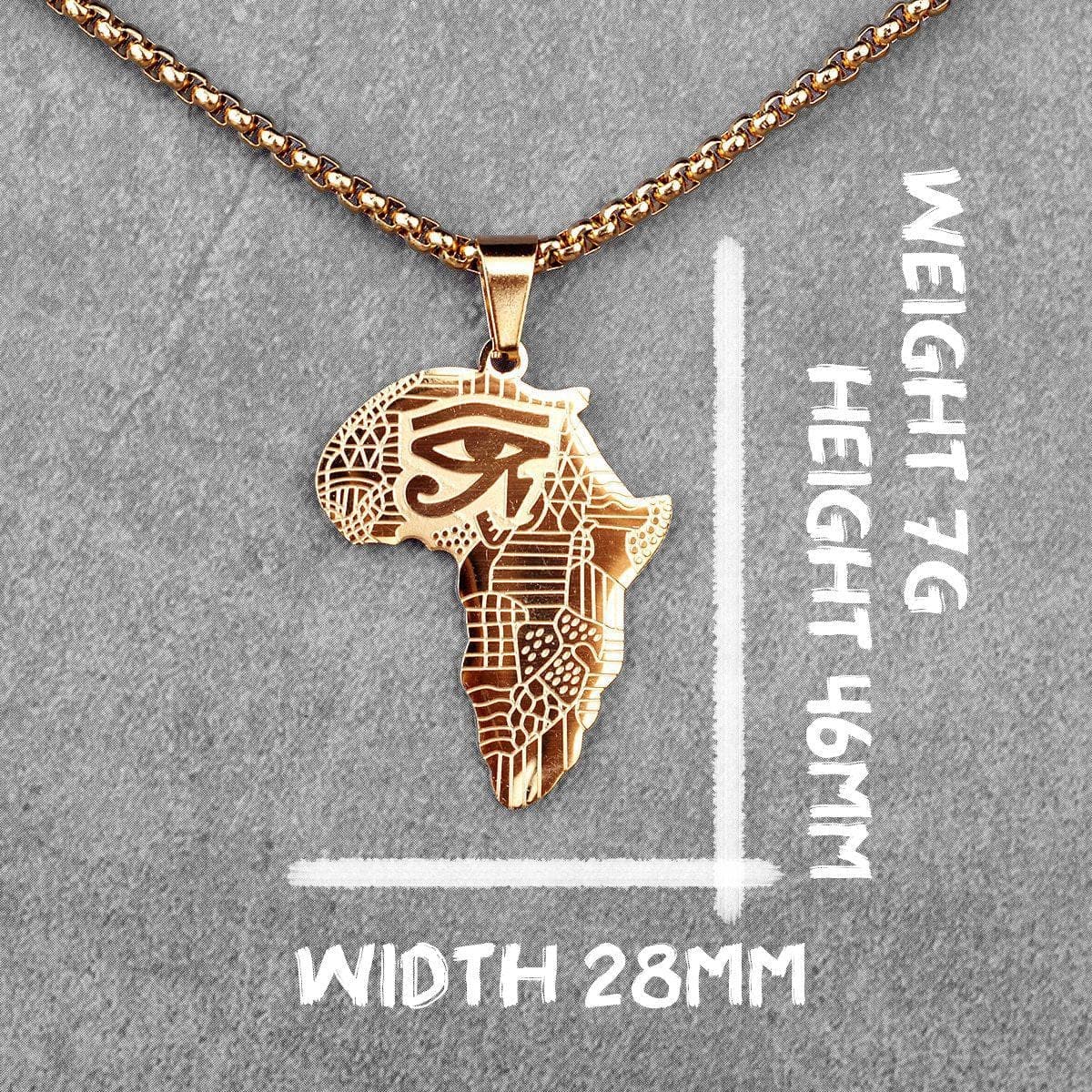 Pendant Necklaces Africa Map Gold Long Men Necklaces Pendants Chain Punk for Boyfriend Male Stainless Steel Jewelry Creativity Gift Wholesale|Pendant Necklaces| Ancient Treasures Ancientreasures Viking Odin Thor Mjolnir Celtic Ancient Egypt Norse Norse Mythology