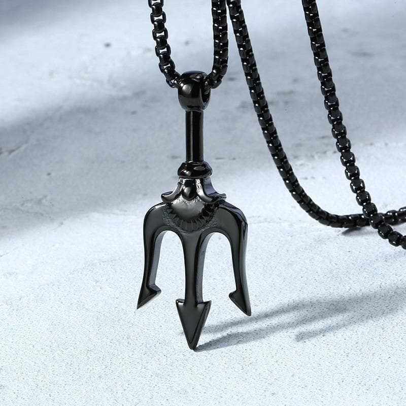 Pendant Necklaces Ancient Greece Trident Stainless Steel Necklace Ancient Treasures Ancientreasures Viking Odin Thor Mjolnir Celtic Ancient Egypt Norse Norse Mythology