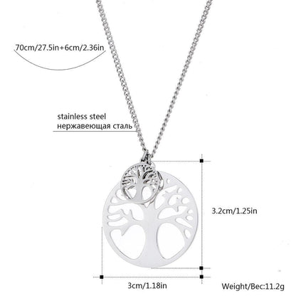 Pendant Necklaces Big Small Round Stainless Steel Trees Of Life Pendants Necklace Women Accessories New Fashion Long Sweater Chains 2019 Wholesale|Pendant Necklaces| Ancient Treasures Ancientreasures Viking Odin Thor Mjolnir Celtic Ancient Egypt Norse Norse Mythology