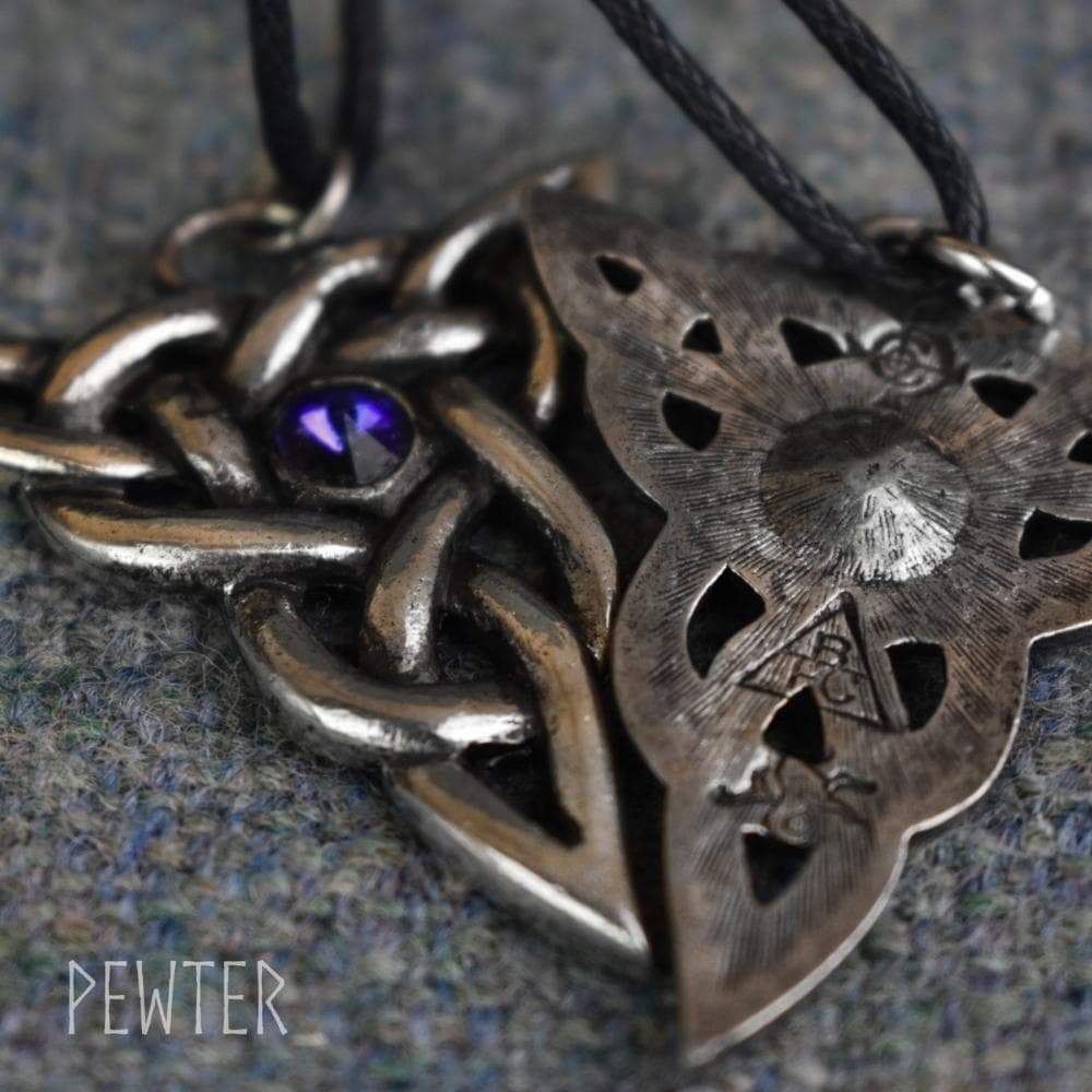 Celtic Trinity Knot Blue Stone Pendant