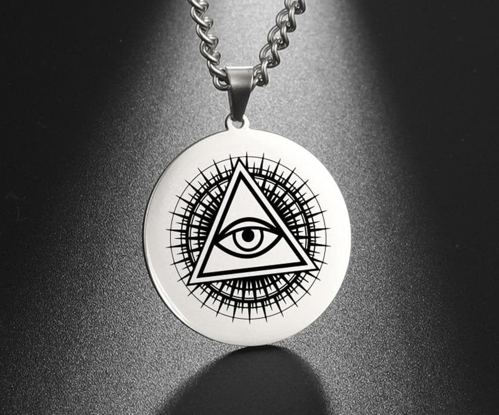 Pendant Necklaces Dawapara All Seeing Eye Pendant Necklace The Eye of Providence Jewelry Stainless Steel Religion Jewelry|Pendant Necklaces| Ancient Treasures Ancientreasures Viking Odin Thor Mjolnir Celtic Ancient Egypt Norse Norse Mythology