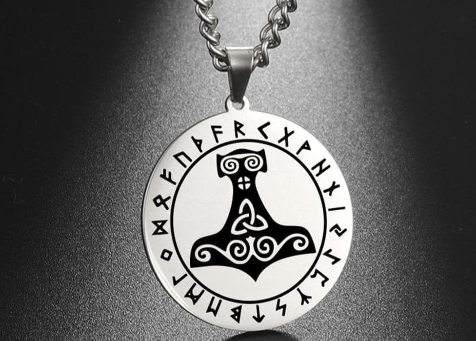 Pendant Necklaces Dawapara Viking Mjolnir Thor's Hammer Pendant Necklace for Men Stainless Steel Wicca Jewelry|Pendant Necklaces| Ancient Treasures Ancientreasures Viking Odin Thor Mjolnir Celtic Ancient Egypt Norse Norse Mythology