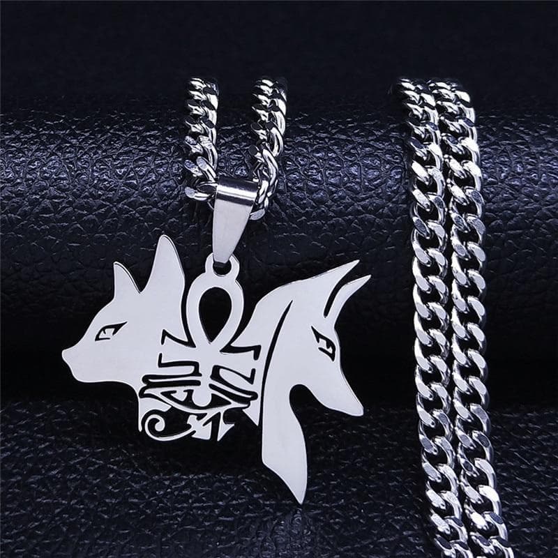 Pendant Necklaces Dog Cat Egyptian Ankh Cross Stainless Steel Pendant Necklace for Women/Men Silver Color Necklace Jewelry bijoux femme N4436S02|Pendant Necklaces| Ancient Treasures Ancientreasures Viking Odin Thor Mjolnir Celtic Ancient Egypt Norse Norse Mythology