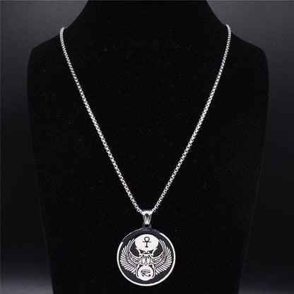 Pendant Necklaces Egyptian Queen Egypt Nefertiti Pharaoh Ankh Scarab Stainless Steel Pendant Necklace Necklace Jewelry gargantilla N4003S02|Pendant Necklaces| Ancient Treasures Ancientreasures Viking Odin Thor Mjolnir Celtic Ancient Egypt Norse Norse Mythology