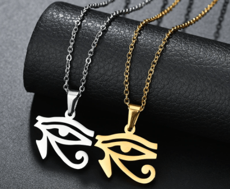 Pendant Necklaces ELSEMODE Holy 316L Stainless Steel Ancient Egyptian Eye of Horus Amulet Necklaces for Women Men Gold Steel Color Charm Jewelry|Pendant Necklaces| Ancient Treasures Ancientreasures Viking Odin Thor Mjolnir Celtic Ancient Egypt Norse Norse Mythology