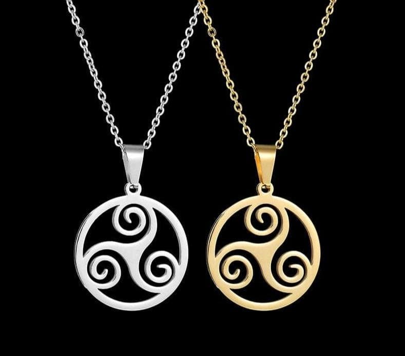 Pendant Necklaces ELSEMODE The Movie Teen Wolf Triskele Triskelion Inspired Pendant Necklace Gold Silver Color Stainless Steel Round Women Jewelry|Pendant Necklaces| Ancient Treasures Ancientreasures Viking Odin Thor Mjolnir Celtic Ancient Egypt Norse Norse Mythology