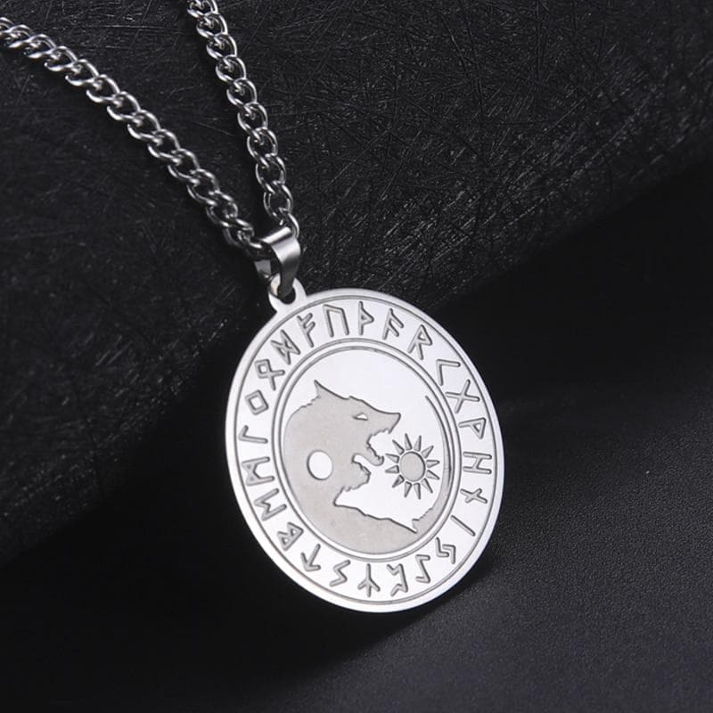 Pendant Necklaces Gold Plated 316L Stainless Nordic Runes Viking Wolf Fenrir Pendant Necklace for Men Norse Wolves Engraved Amulet Chains Jewelry|Pendant Necklaces| Ancient Treasures Ancientreasures Viking Odin Thor Mjolnir Celtic Ancient Egypt Norse Norse Mythology