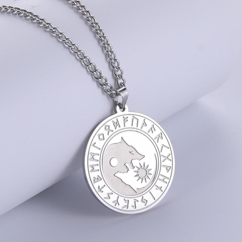 Pendant Necklaces Gold Plated 316L Stainless Nordic Runes Viking Wolf Fenrir Pendant Necklace for Men Norse Wolves Engraved Amulet Chains Jewelry|Pendant Necklaces| Ancient Treasures Ancientreasures Viking Odin Thor Mjolnir Celtic Ancient Egypt Norse Norse Mythology