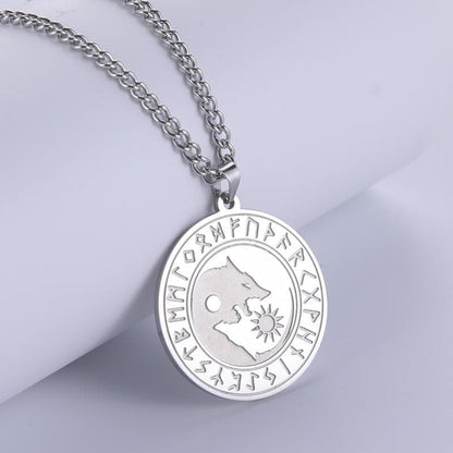 Pendant Necklaces Gold Plated 316L Stainless Nordic Runes Viking Wolf Fenrir Pendant Necklace for Men Norse Wolves Engraved Amulet Chains Jewelry|Pendant Necklaces| Ancient Treasures Ancientreasures Viking Odin Thor Mjolnir Celtic Ancient Egypt Norse Norse Mythology