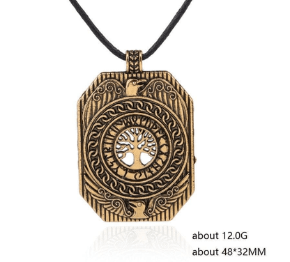 Pendant Necklaces Gold Teamer Norse Vikings Knot Amulet Pendant Necklace Bird Raven Tree of Life PENDANT Necklace Nordic Talisman|tree of life pendant|tree of lifenecklace bird Ancient Treasures Ancientreasures Viking Odin Thor Mjolnir Celtic Ancient Egypt Norse Norse Mythology