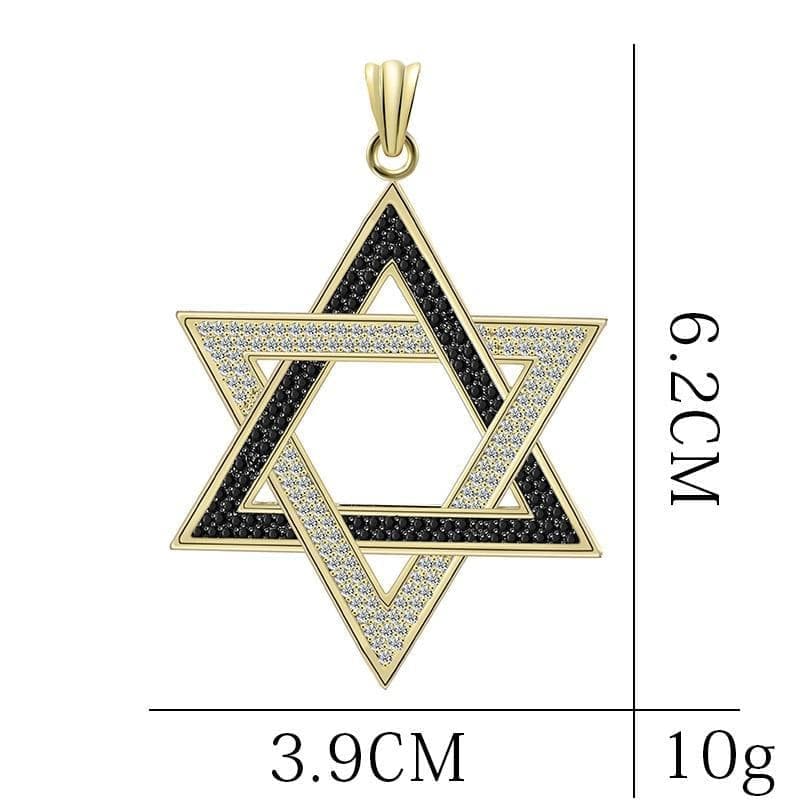 Pendant Necklaces Hip Hop AAA Cubic Zirconia Paved Bling Iced Out Star of David Hexagram Pendants Necklace Male Rapper Jewelry Drop Shipping|Pendant Necklaces| Ancient Treasures Ancientreasures Viking Odin Thor Mjolnir Celtic Ancient Egypt Norse Norse Mythology