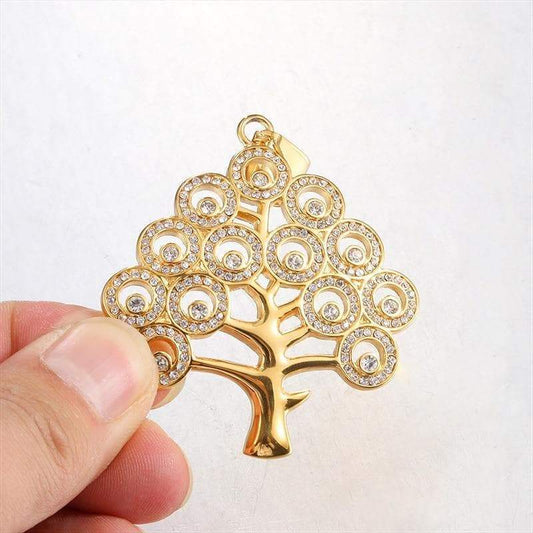 Pendant Necklaces Hip Hop Tree Iced Out Bling Stainess Steel Necklaces & Pendants For Men Jewelry Charm With Chains|Pendant Necklaces| Ancient Treasures Ancientreasures Viking Odin Thor Mjolnir Celtic Ancient Egypt Norse Norse Mythology