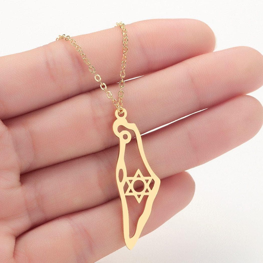 Pendant Necklaces Israel Map Pendant Necklace Stainless Steel Map Of Israel Necklace For Women Men Magen Star Of David Jewish Jewelry Gifts|Pendant Necklaces| Ancient Treasures Ancientreasures Viking Odin Thor Mjolnir Celtic Ancient Egypt Norse Norse Mythology