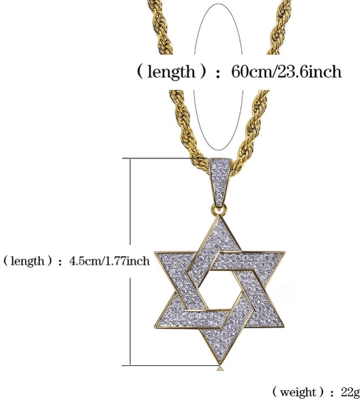 Pendant Necklaces Mason Six Pointed Star of David Pendant Necklace Ancient Treasures Ancientreasures Viking Odin Thor Mjolnir Celtic Ancient Egypt Norse Norse Mythology