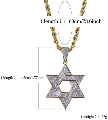 Pendant Necklaces Mason Six Pointed Star of David Pendant Necklace Ancient Treasures Ancientreasures Viking Odin Thor Mjolnir Celtic Ancient Egypt Norse Norse Mythology