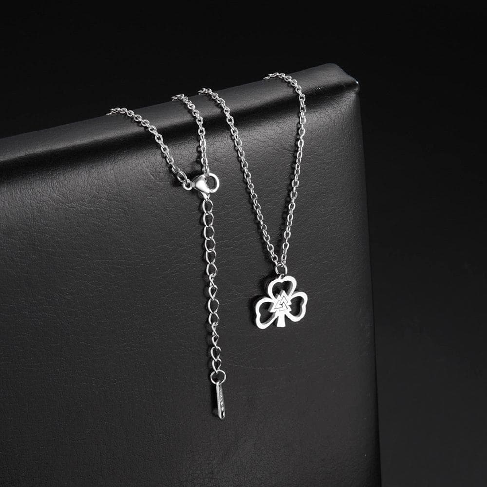 Pendant Necklaces My Shape Clover Necklaces Lucky Hrunger Odins Valknut Celtics Knot Stainless Steel Choker Pendant Jewelry Ireland Nordic Gift|Pendant Necklaces| Ancient Treasures Ancientreasures Viking Odin Thor Mjolnir Celtic Ancient Egypt Norse Norse Mythology