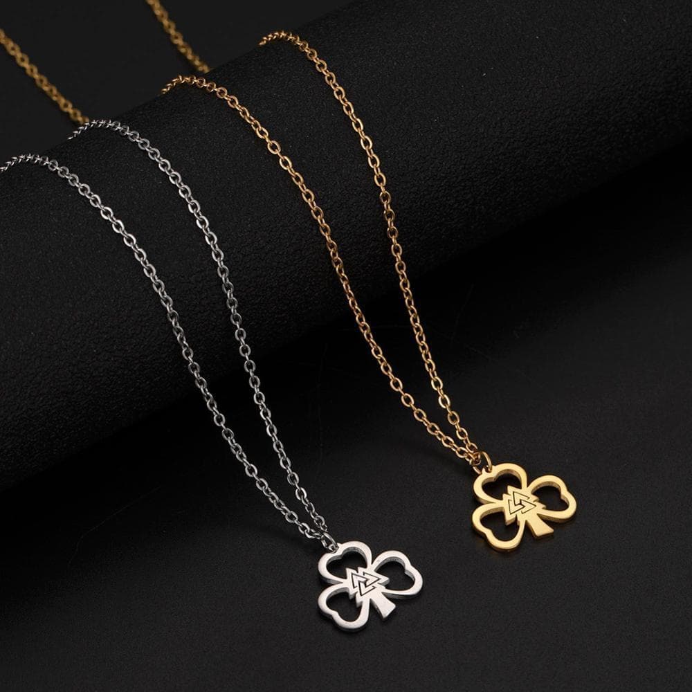 Pendant Necklaces My Shape Clover Necklaces Lucky Hrunger Odins Valknut Celtics Knot Stainless Steel Choker Pendant Jewelry Ireland Nordic Gift|Pendant Necklaces| Ancient Treasures Ancientreasures Viking Odin Thor Mjolnir Celtic Ancient Egypt Norse Norse Mythology