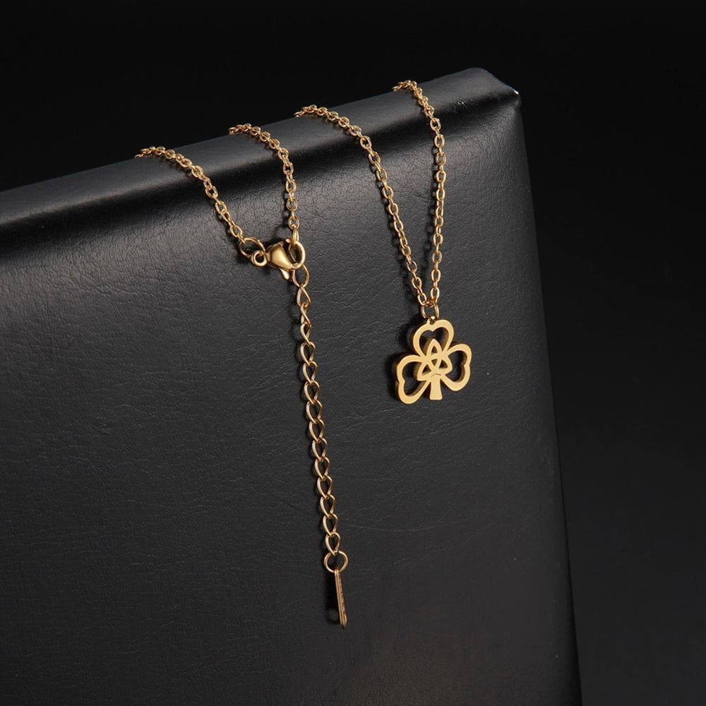 Pendant Necklaces My Shape Clover Necklaces Lucky Hrunger Odins Valknut Celtics Knot Stainless Steel Choker Pendant Jewelry Ireland Nordic Gift|Pendant Necklaces| Ancient Treasures Ancientreasures Viking Odin Thor Mjolnir Celtic Ancient Egypt Norse Norse Mythology