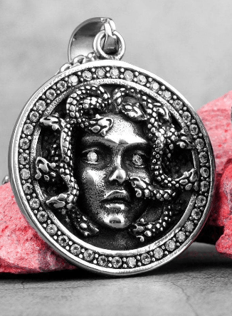 Pendant Necklaces Mythology Snake Hair Medusa Banshee Stainless Steel Men Necklaces Pendants Chain for Boy Male Jewelry Creativity Gift Wholesale|Pendant Necklaces| Ancient Treasures Ancientreasures Viking Odin Thor Mjolnir Celtic Ancient Egypt Norse Norse Mythology