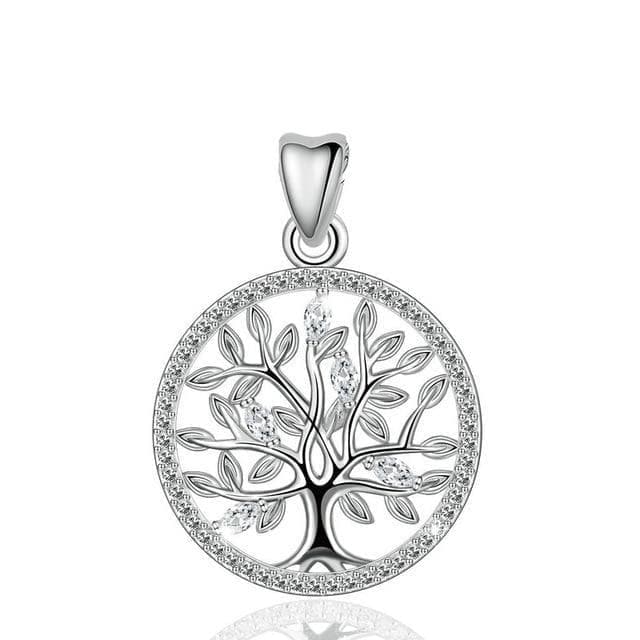 Pendant Necklaces only pendant / China EUDORA 925 Sterling Silver Tree of Life Necklace Oak Tree CZ Pendant Nature Jewelry the Bride Gift Birthday Party best Gift D401|Pendant Necklaces| Ancient Treasures Ancientreasures Viking Odin Thor Mjolnir Celtic Ancient Egypt Norse Norse Mythology