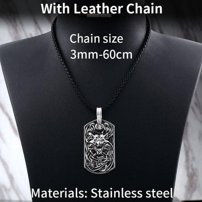 Pendant Necklaces Pendant With Rope Chain Beier Lucky gift 316L stainless steel Viking Wolf Head Pendant Necklace Nordic Bodyguard Symbol Fashion Animal Jewelry BP8 453|Pendant Necklaces| Ancient Treasures Ancientreasures Viking Odin Thor Mjolnir Celtic Ancient Egypt Norse Norse Mythology