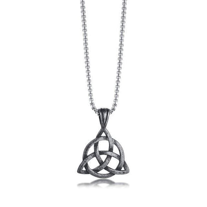 Pendant Necklaces Silver Plated Lucky Triquetra Trinity Knot Charm Pendant Necklace Stainless Steel Irish Jewelry for Men Unisex|Pendant Necklaces| Ancient Treasures Ancientreasures Viking Odin Thor Mjolnir Celtic Ancient Egypt Norse Norse Mythology