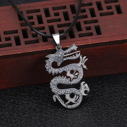 Pendant Necklaces Simple Personality Men's Necklace Animal Hollow Dragon Pendant Stainless Steel Chain Men And Women Fashion Jewelry Gift|Pendant Necklaces| Ancient Treasures Ancientreasures Viking Odin Thor Mjolnir Celtic Ancient Egypt Norse Norse Mythology