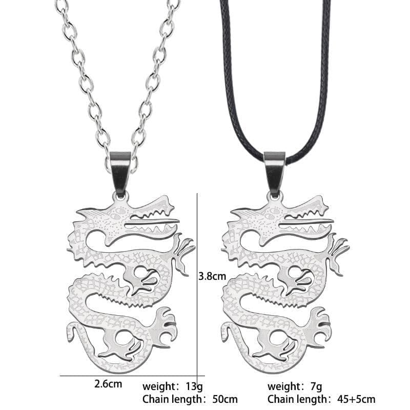 Pendant Necklaces Simple Personality Men's Necklace Animal Hollow Dragon Pendant Stainless Steel Chain Men And Women Fashion Jewelry Gift|Pendant Necklaces| Ancient Treasures Ancientreasures Viking Odin Thor Mjolnir Celtic Ancient Egypt Norse Norse Mythology