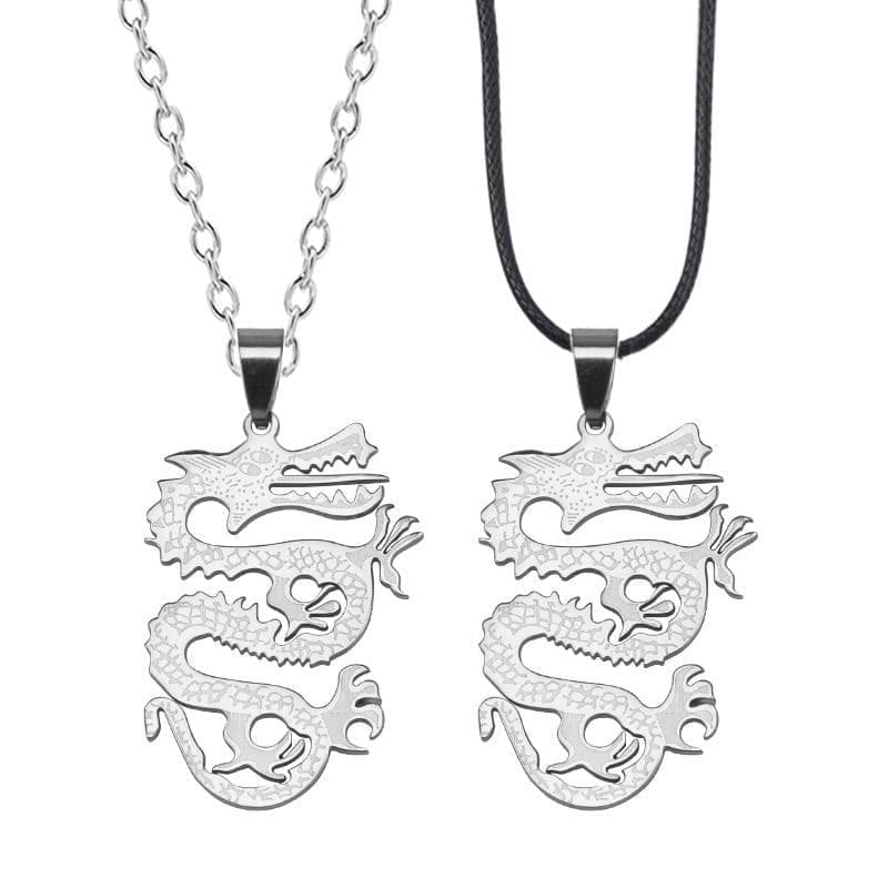 Pendant Necklaces Simple Personality Men's Necklace Animal Hollow Dragon Pendant Stainless Steel Chain Men And Women Fashion Jewelry Gift|Pendant Necklaces| Ancient Treasures Ancientreasures Viking Odin Thor Mjolnir Celtic Ancient Egypt Norse Norse Mythology