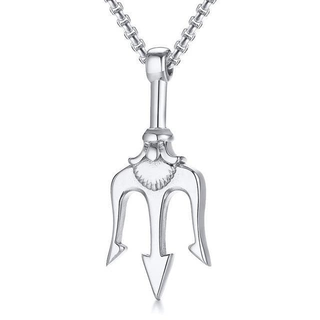 Pendant Necklaces Steel Ancient Greece Trident Stainless Steel Necklace Ancient Treasures Ancientreasures Viking Odin Thor Mjolnir Celtic Ancient Egypt Norse Norse Mythology