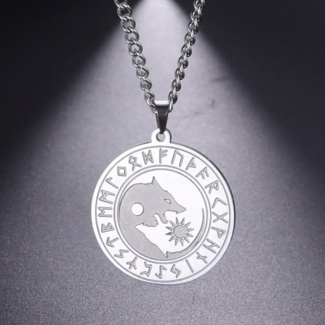Pendant Necklaces Steel Gold Plated 316L Stainless Nordic Runes Viking Wolf Fenrir Pendant Necklace for Men Norse Wolves Engraved Amulet Chains Jewelry|Pendant Necklaces| Ancient Treasures Ancientreasures Viking Odin Thor Mjolnir Celtic Ancient Egypt Norse Norse Mythology