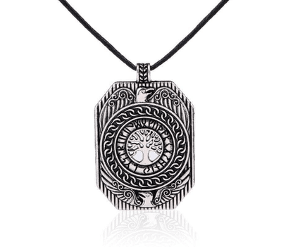 Pendant Necklaces Steel Teamer Norse Vikings Knot Amulet Pendant Necklace Bird Raven Tree of Life PENDANT Necklace Nordic Talisman|tree of life pendant|tree of lifenecklace bird Ancient Treasures Ancientreasures Viking Odin Thor Mjolnir Celtic Ancient Egypt Norse Norse Mythology