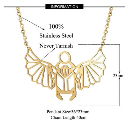 Pendant Necklaces Unique Animal Scarab Necklace LaVixMia Italy Design 100% Stainless Steel Necklaces for Women Super Fashion Jewelry Special Gift|Pendant Necklaces| Ancient Treasures Ancientreasures Viking Odin Thor Mjolnir Celtic Ancient Egypt Norse Norse Mythology