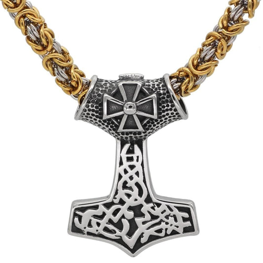 Pendant Necklaces Viking Celtic Cross Hammer Stainless Steel Necklace Ancient Treasures Ancientreasures Viking Odin Thor Mjolnir Celtic Ancient Egypt Norse Norse Mythology