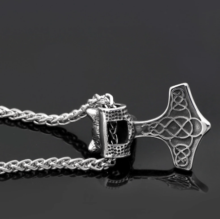 Pendant Necklaces Vikings Bear Head Mjolnir Pendant Necklace Ancient Treasures Ancientreasures Viking Odin Thor Mjolnir Celtic Ancient Egypt Norse Norse Mythology