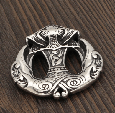 Pendant Necklaces Vikings Raven Mjolnir Pendant Necklace Ancient Treasures Ancientreasures Viking Odin Thor Mjolnir Celtic Ancient Egypt Norse Norse Mythology