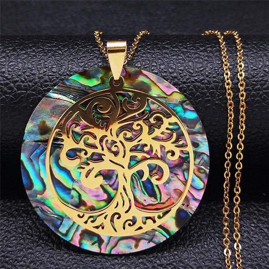 Pendant Necklaces Vikings Tree of Life Abalone Necklace Ancient Treasures Ancientreasures Viking Odin Thor Mjolnir Celtic Ancient Egypt Norse Norse Mythology