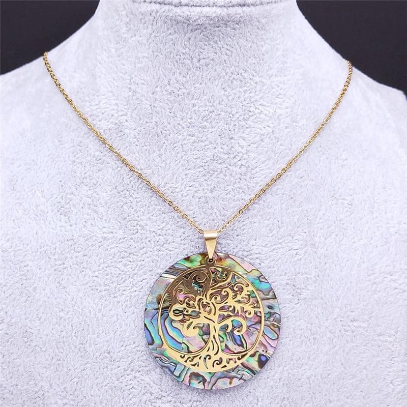 Pendant Necklaces Vikings Tree of Life Abalone Necklace Ancient Treasures Ancientreasures Viking Odin Thor Mjolnir Celtic Ancient Egypt Norse Norse Mythology