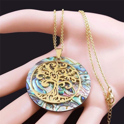 Pendant Necklaces Vikings Tree of Life Abalone Necklace Ancient Treasures Ancientreasures Viking Odin Thor Mjolnir Celtic Ancient Egypt Norse Norse Mythology