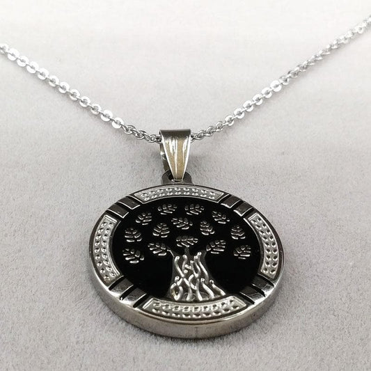 Pendant Necklaces Vintage Tree Of Life Silver Color Stainless Steel Necklace For Women Fashion Black Enamel Necklace Jewelry Gift Colar N72233B|Pendant Necklaces| Ancient Treasures Ancientreasures Viking Odin Thor Mjolnir Celtic Ancient Egypt Norse Norse Mythology