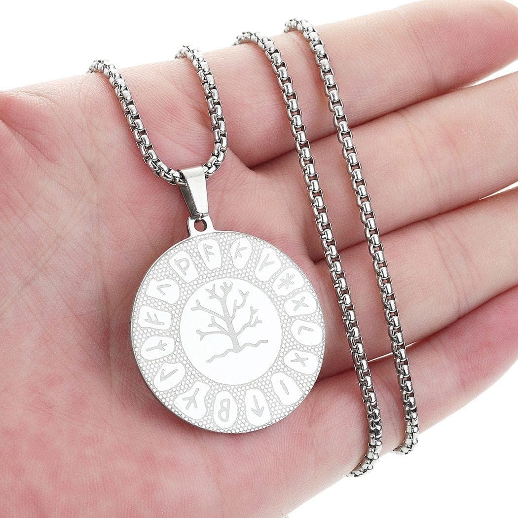 Pendant Necklaces Yggdrasil World Tree Rune Necklace Women Men Stainless Steel Pendant Jewelry Peace Tree Of Life Viking Necklace Dropship|Pendant Necklaces| Ancient Treasures Ancientreasures Viking Odin Thor Mjolnir Celtic Ancient Egypt Norse Norse Mythology