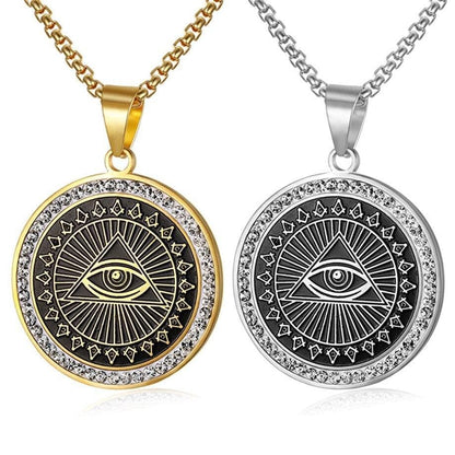 Pendants Ancient Egypt Eye of Providence Stainless Steel Necklace Ancient Treasures Ancientreasures Viking Odin Thor Mjolnir Celtic Ancient Egypt Norse Norse Mythology