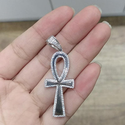 Pendants Ankh Cross Men's Necklaces&Pendants Rhodium Plated AAA Clear CZ Egyptian Hieroglyphic Fashion Jewelry Crux Ansata Chain|f pendant|ankh crosscross pendant necklace men Ancient Treasures Ancientreasures Viking Odin Thor Mjolnir Celtic Ancient Egypt Norse Norse Mythology