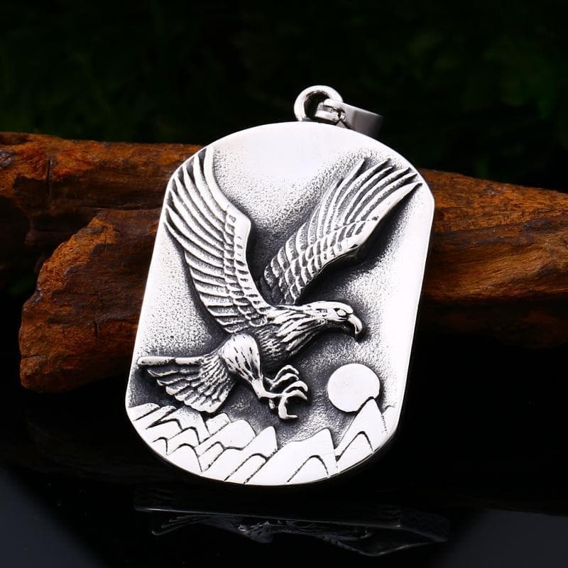 Pendants Beier 316L stainless steel Classic Animal Men's Pendant Eagle Chasing Pendant Necklace LLLHP104P|Pendants| Ancient Treasures Ancientreasures Viking Odin Thor Mjolnir Celtic Ancient Egypt Norse Norse Mythology