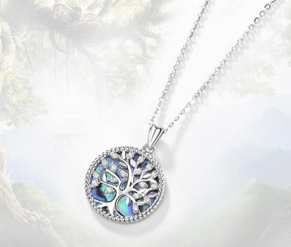 Pendants EUDORA 925 Sterling Silver Tree Of Life Pendant Crystal Leaf Blue Mother of Pearl Necklace Women Fine Jewelry Gift with Box D170|Pendants| Ancient Treasures Ancientreasures Viking Odin Thor Mjolnir Celtic Ancient Egypt Norse Norse Mythology