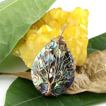 Pendants Hot Sale In 2020 Hand Woven Tree Of Life Abalone Shell Pendant Necklace 52mm Water Drop Shape Fashion Women's Pendant Jewelry|Pendants| Ancient Treasures Ancientreasures Viking Odin Thor Mjolnir Celtic Ancient Egypt Norse Norse Mythology