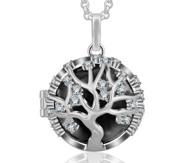 Pendants K189N20A08 Eudora 20mm Crystal CZ Family Life Cage Harmony Bola Chime Ball Pendant Necklace Pregnancy Baby Angel Caller Women Jewelry K189|harmony bola|pregnancy jewelrylocket pendant Ancient Treasures Ancientreasures Viking Odin Thor Mjolnir Celtic Ancient Egypt Norse Norse Mythology