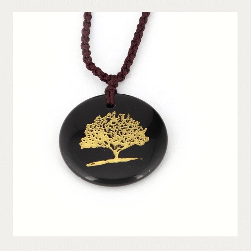 Pendants Natural Crystal Stone Disc Shape Fashion Pendants Engrave Tree Of Life Creative Jewelry Men's Women's Charm Pendants Necklace|Pendants| Ancient Treasures Ancientreasures Viking Odin Thor Mjolnir Celtic Ancient Egypt Norse Norse Mythology