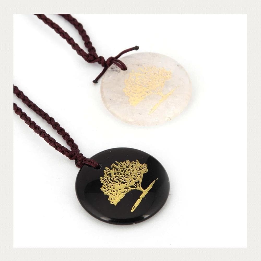 Pendants Natural Crystal Stone Disc Shape Fashion Pendants Engrave Tree Of Life Creative Jewelry Men's Women's Charm Pendants Necklace|Pendants| Ancient Treasures Ancientreasures Viking Odin Thor Mjolnir Celtic Ancient Egypt Norse Norse Mythology